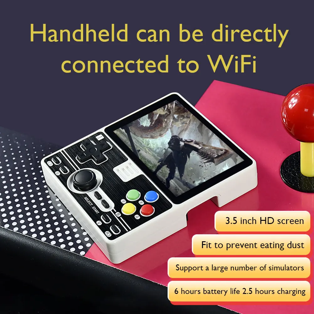 

POWKIDDY RGB20 3.5 " IPS Full-Fit Screen Built-in Wifi Module Multiplayer Online Game RK3326 Open Source Handheld Game Console