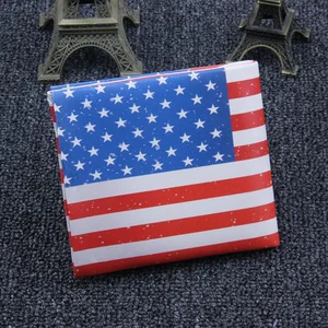 Винтажный брендовый волшебный кошелек с флагом Великобритании и США, короткий бумажник с зажимом для денег, мужские Персонализированные кошельки