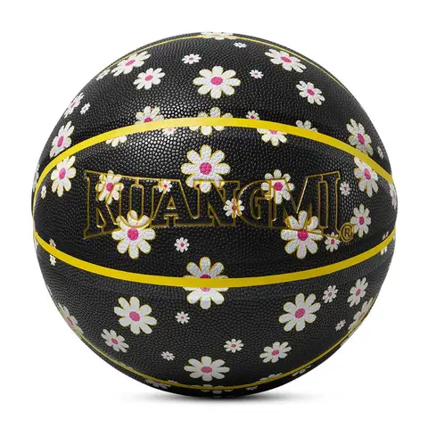 Kuangmi Дейзи Баскетбол Стандартный Размеры 7 обесцвечиваясь и не подвергать попаданию прямых солнечных лучшей из искусственной кожи антифрикционным материалом тренировочный мяч оборудование подарки