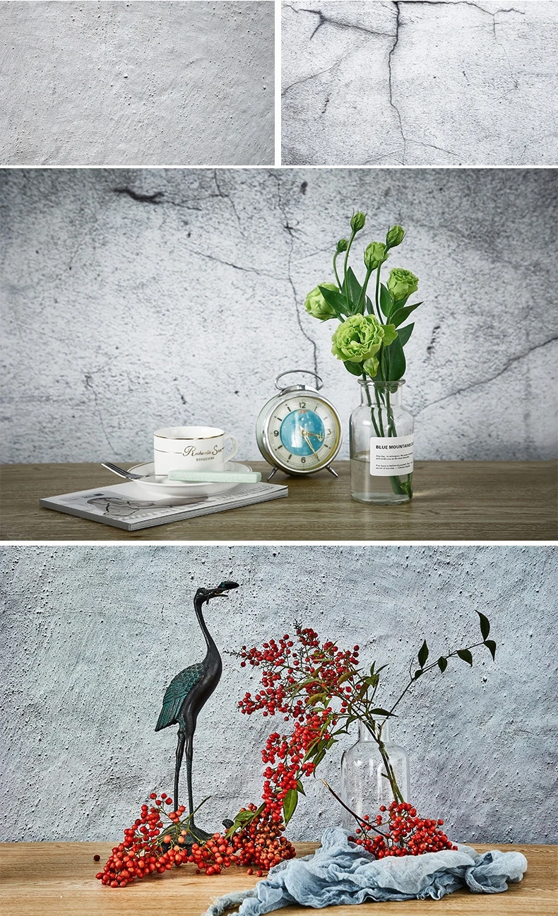 

100 Color Cement Texture Vinyl Substrate, Waterproof Art Film, Fruit Plan, Beverage Tableware