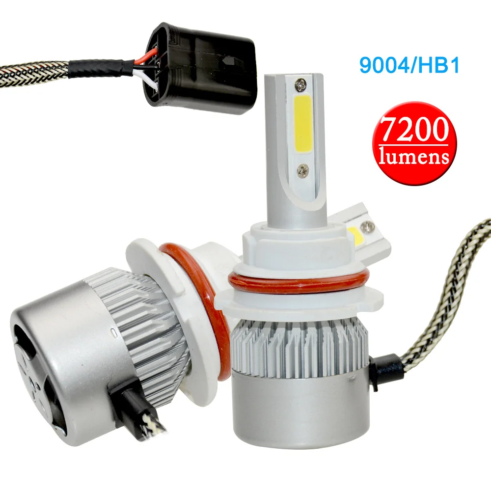 Автомобильный светодиодный головной светильник OkeyTech 2 шт. V6 H1 H4 9005 9006 9007 H7 дальний