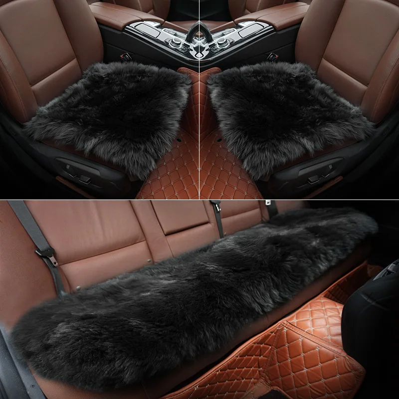 Чехлы на сиденья ROWNFUR из овчины теплые Универсальные чехлы для автомобильных