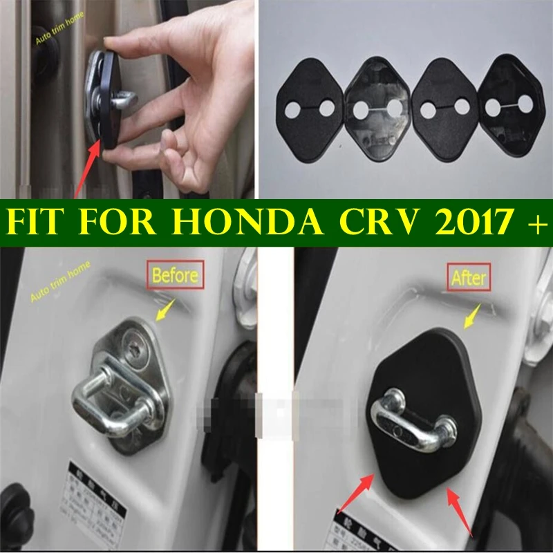 

Accessories Car Door Lock Buckle Protection Cover Trim 4 Piece / Set Plastic Fit For Honda CRV CR-V 2017 2018 2019 2020