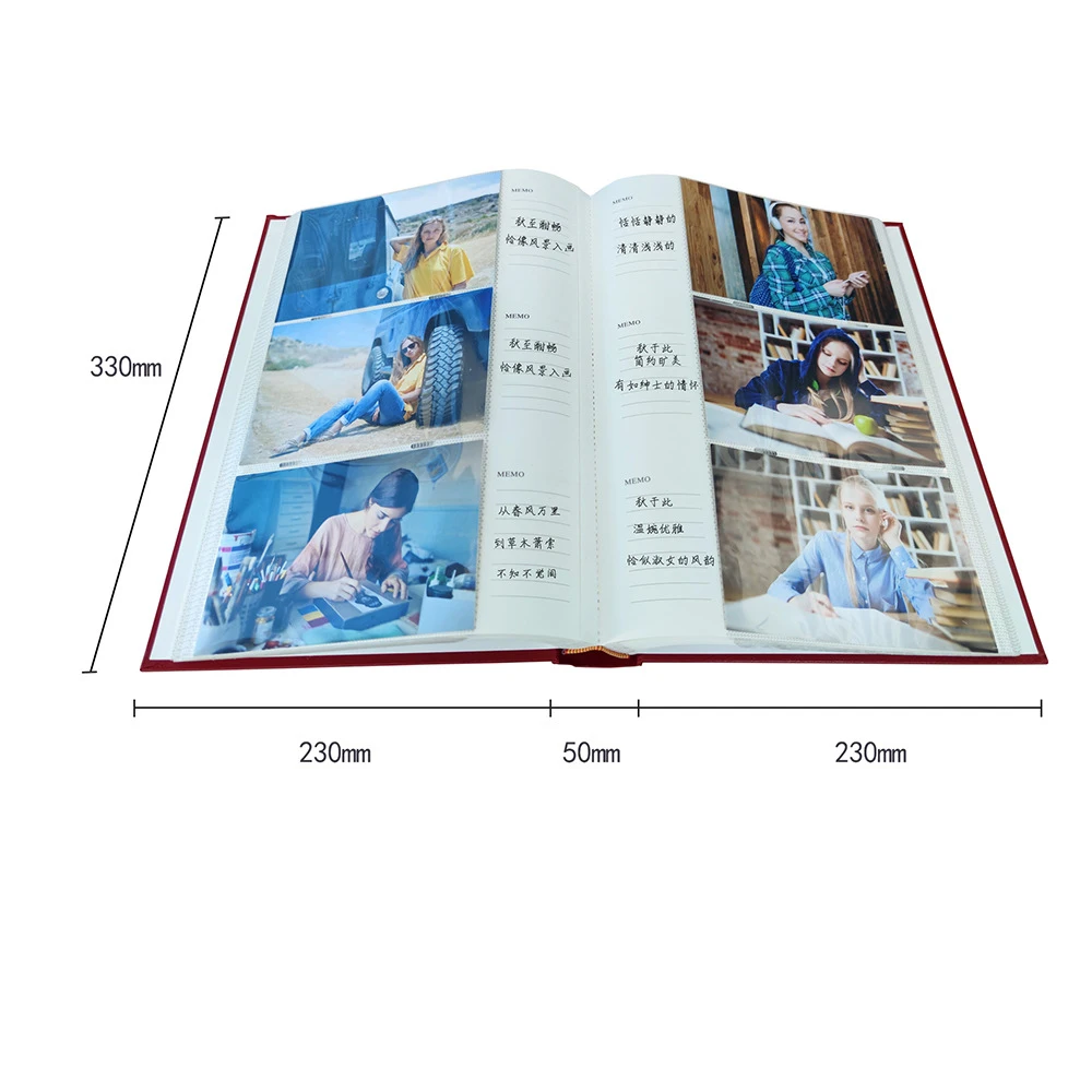 

6 Inch Interleaf Type Photo Album Creative Family Wedding Photo Album Children's Growth Commemorative Book Stamp Collection Gift
