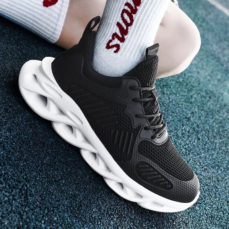 Мужская обувь Летняя дышащая Новинка 2019 года вразлёт плетение кроссовки мужская