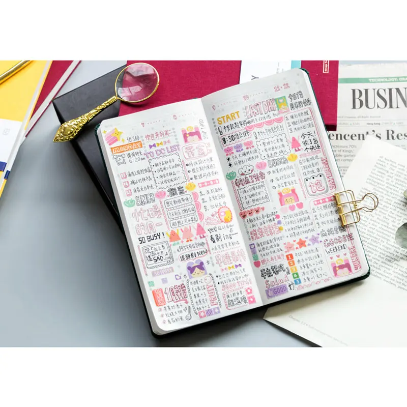 Блокнот Еженедельный планировщик журнал эффективности однотонный холст в