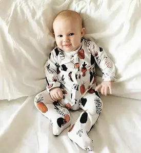 Женский комбинезон с рисунком ананаса, осенне-зимний теплый топ