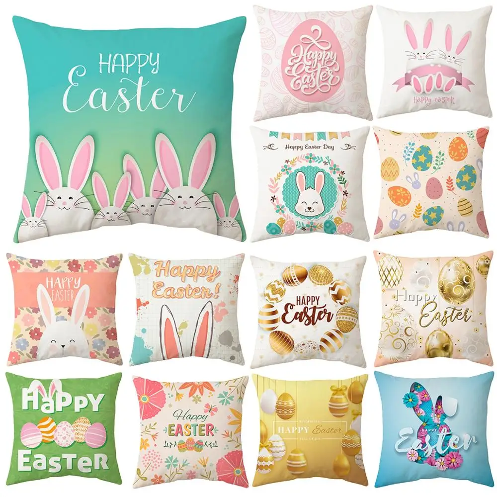 

Наволочка для подушки HUIRAN Easter, домашняя декоративная наволочка подушки для дивана, 45x4, 5, Декоративные Чехлы для подушек, наволочка Housse Coussin