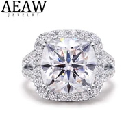 cushion moissanite engagement ring main 3ct stuning df color white stone color solid 14k white gold rings jewelry for women