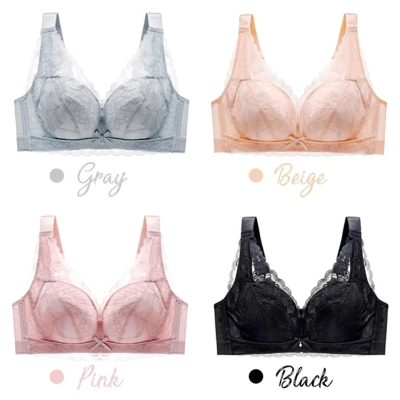 

Full Coverage Plus Size Lace Bra Push Up Wirefree Breathable Mesh Bras TC21