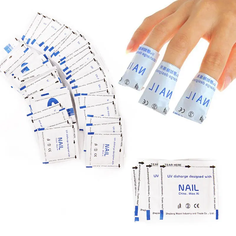 100 шт. средство для снятия лака ногтей Гель лак нейл арта обертывание удаления