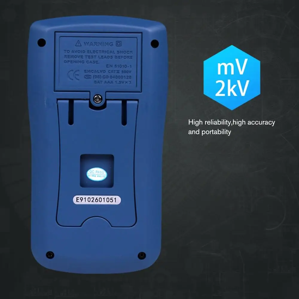 Цифровой мультиметр постоянного/переменного тока напряжение T-RMS Авто Диапазон