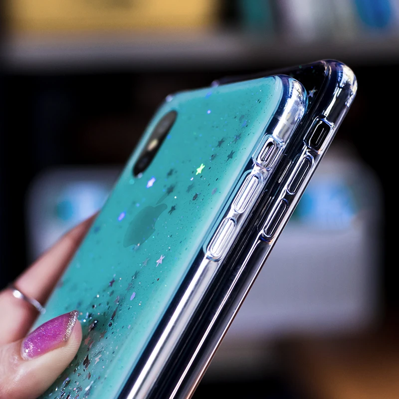 Модный Блестящий чехол для iPhone X, XR, XS, Max, силиконовый чехол с блестящими стразами для iPhone 7, 8, 6, 6S Plus, 11 Pro, Max, чехол для телефона s