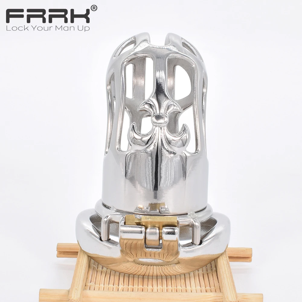 FRRK большой мужской целомудрие устройство петух клетка металлический бондаж