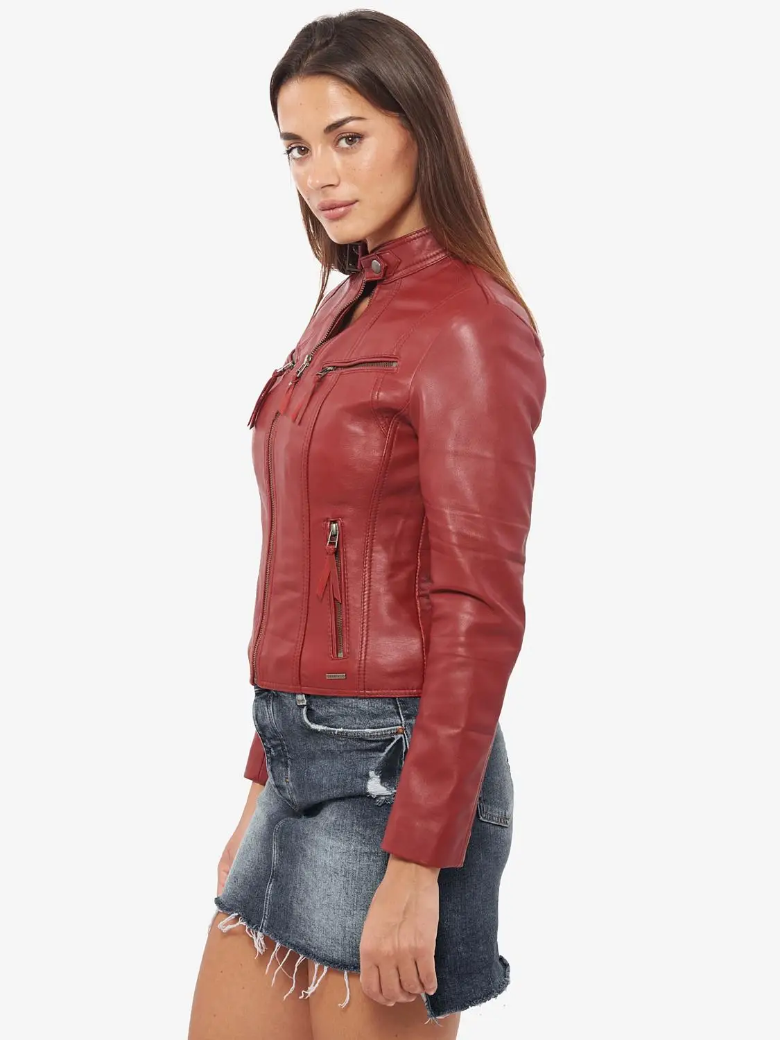 VAINAS European Brand Women Genuine leather jacket for women Real sheep leather Motorcycle jackets Biker jackets Zate