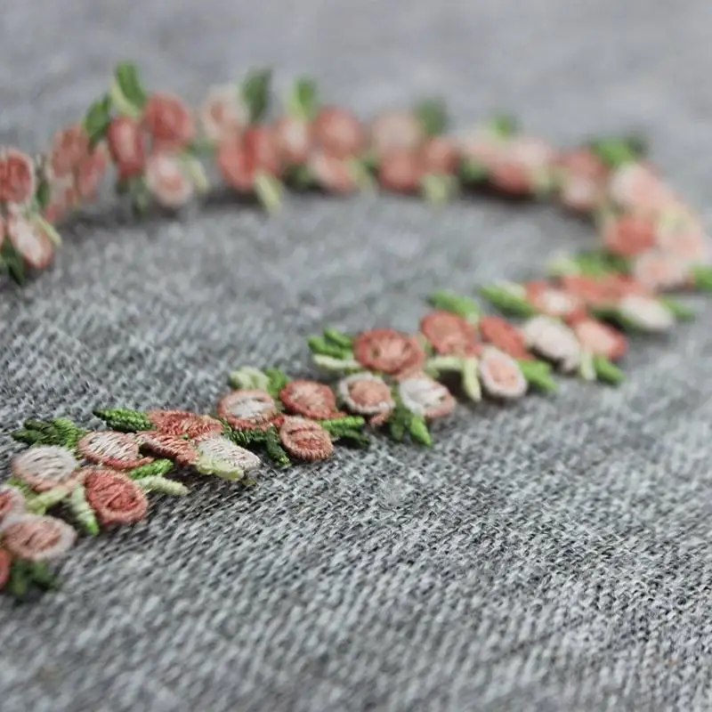 Кружевная лента с вышитой аппликацией 2 метра 1 8 см для костюмов домашнего декора