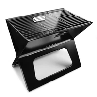 Foldable Barbecue Grill Charcoal Black Assemble Medium Bbq Accessories Outdoor Camping Beach Park Hunting Use