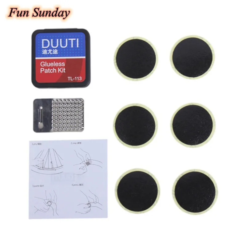 

6 шт бесклеевой чип патчи велосипедная внутренняя шина Ремкомплект горные велосипедные шины ремонт двухкомпонентные туфли для шоссейного ...