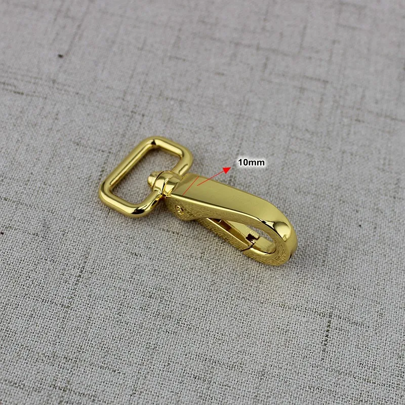 4pcs 16mm 19mm High quality Deep gold webbing trigger snap hooks hard carabines swivel clasp lobster claws Bag Parts Accessories | Багаж и