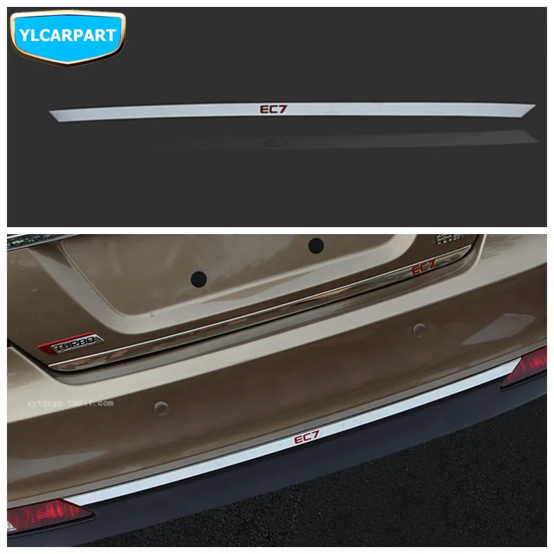 Для Geely new Emgrand 7, EC7, EC715, EC718, Emgrand7, E7, EC7-EV, задний бампер автомобиля decorativebright полоса бар, автомобильные аксессуары, элементы отделки автомобиля
