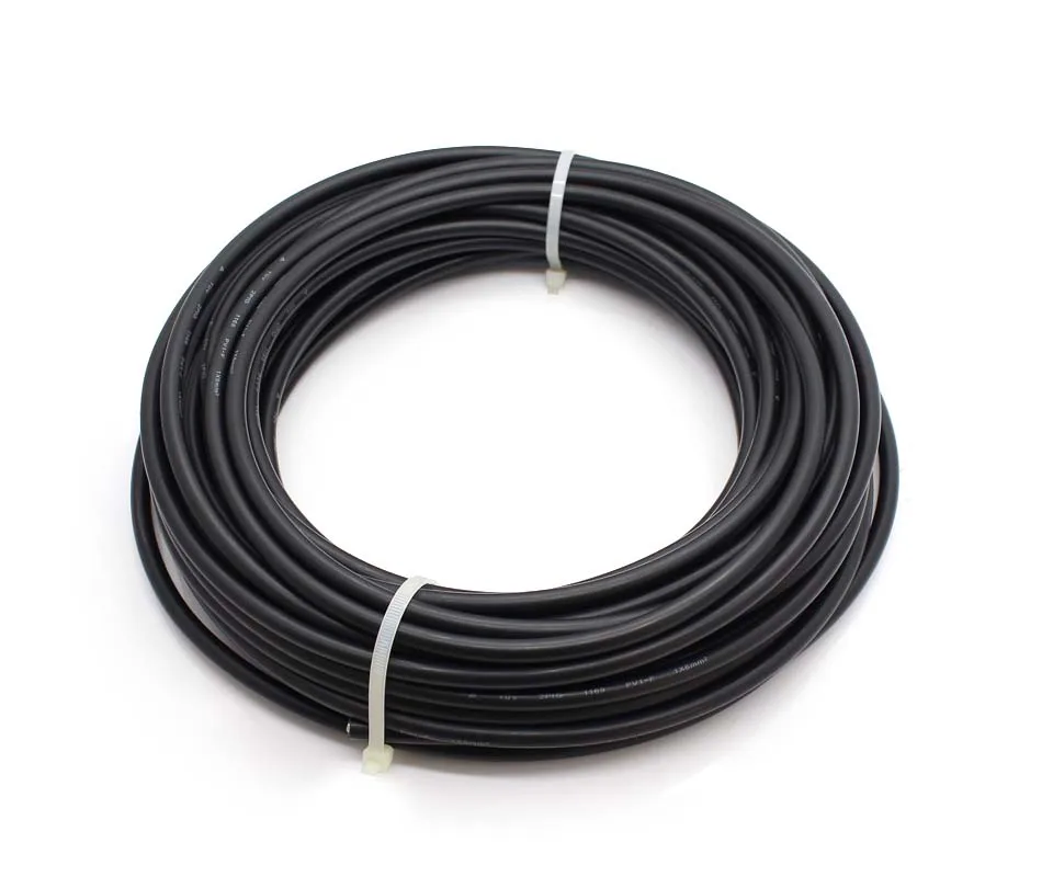 20 метров 4мм2(12AWG) фотогальваническая проволока Солнечный провод красный или черный Солнечный Кабель провод медный проводник XLPE куртка TUV сертификация