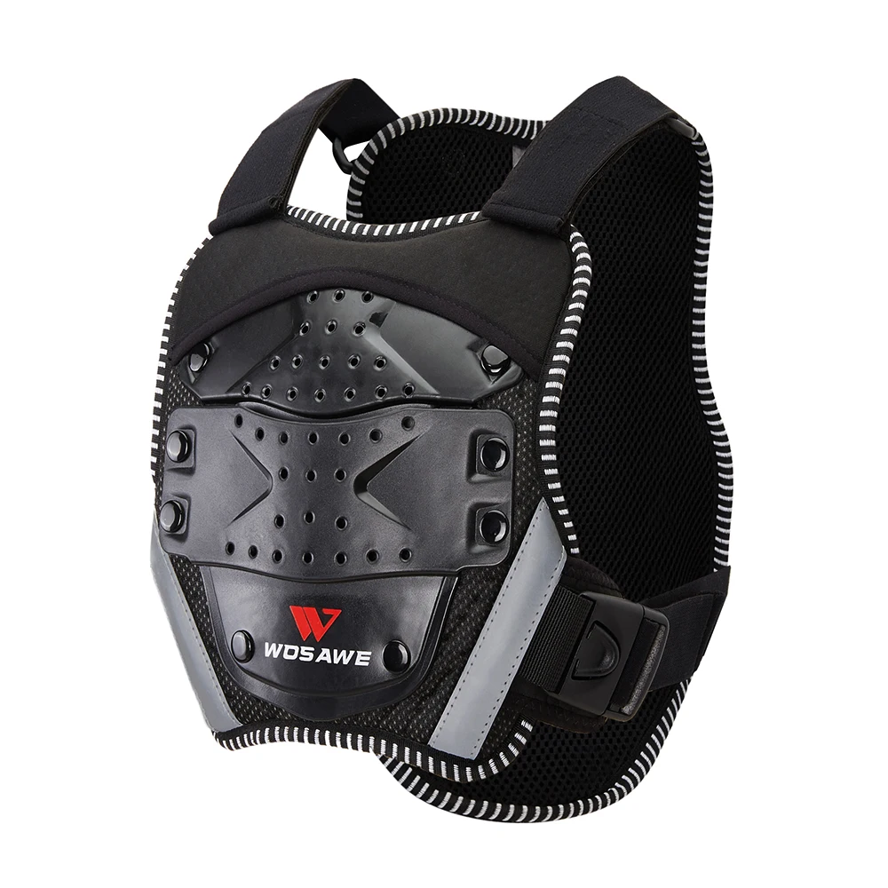 armor WOSAWE детские мотоциклы брони накладки на колени локти колодки Защита тела Детское Защитное снаряжение для мотокросса защита груди Поддержка спины - Цвет: armor
