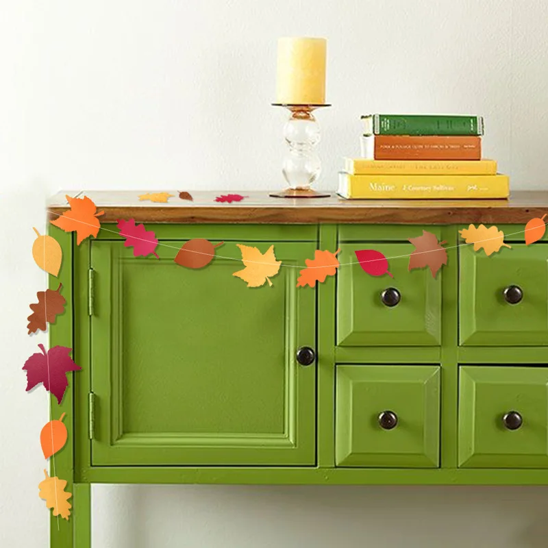 Искусственные листья бумажные цветы подвесные гирлянды Рождественский венок