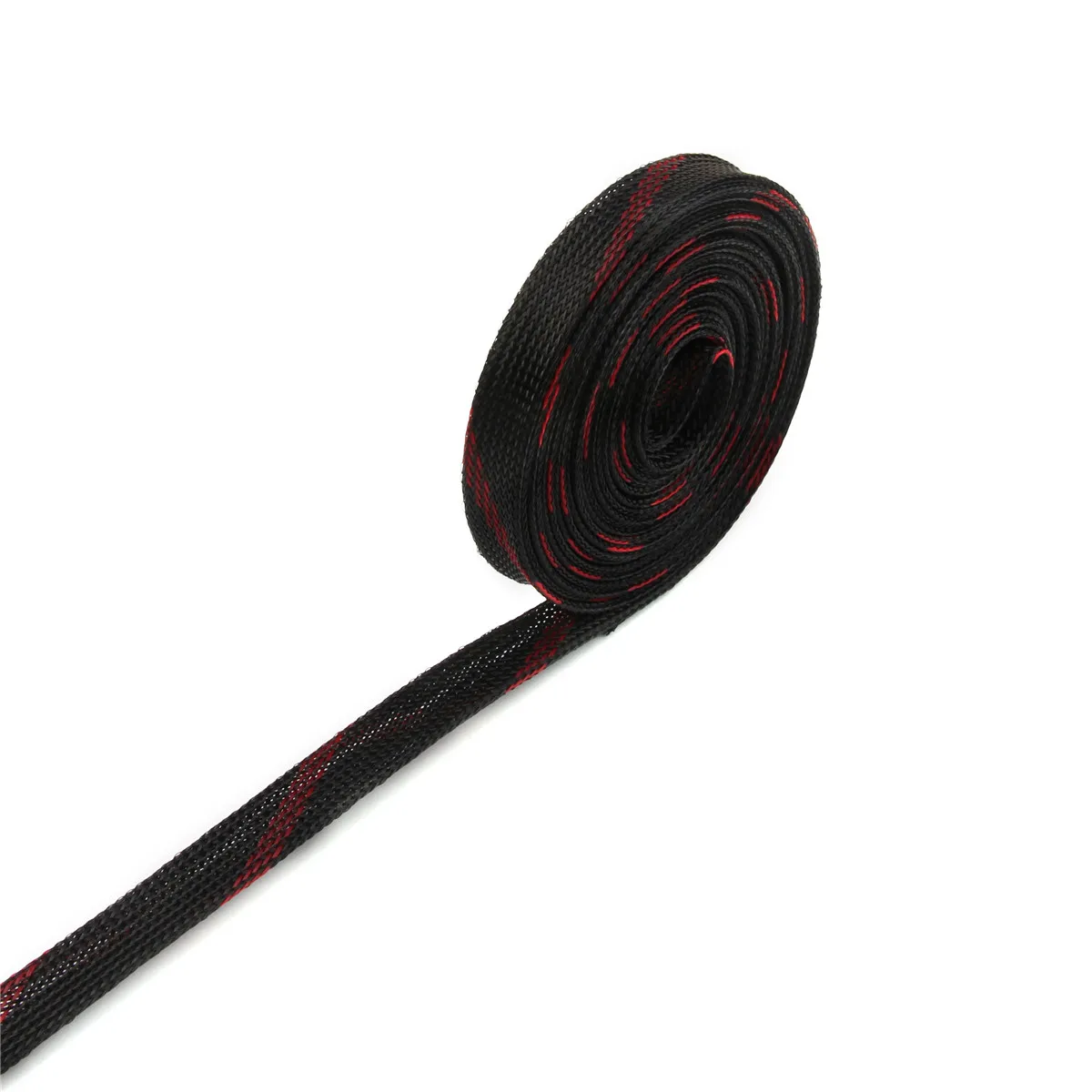 

100M Black red Braid Sleeving 2/4/6/8/10/12/15/20/25mm Tight Wire Cable Protection Expandable Cable Sleeve Wire Gland Insulated