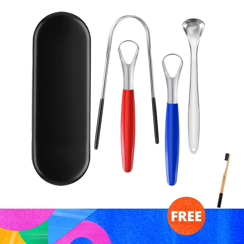 4 шт./компл. скребок для языка Нержавеющая сталь щеточная машинка