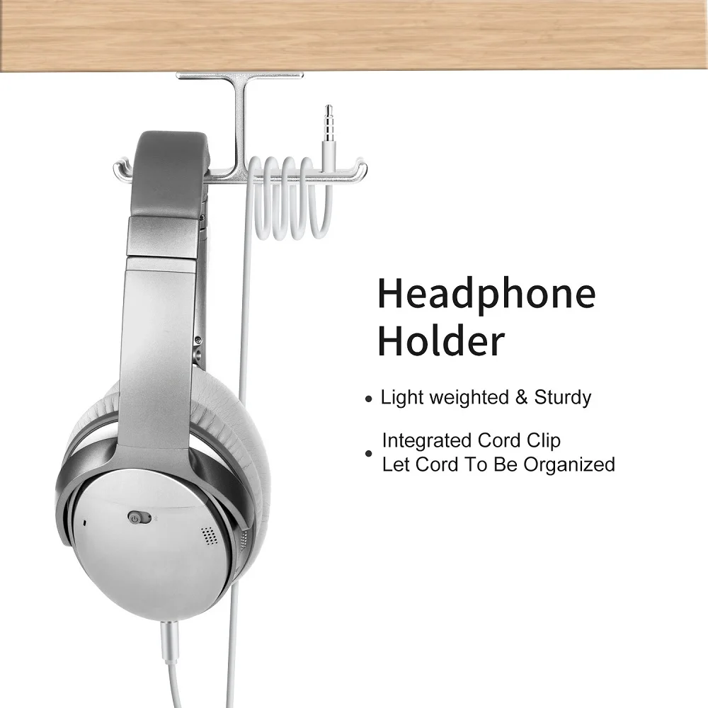 

Earphone Holder Adhesive Headphone Hook Headphone Hanger Cable Wire Organizer