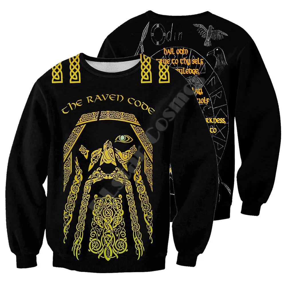 

Fashion Men women hoodies Vikings Tattoo 3D Printed hooded Sweatshirt Casual Street costume sudadera hombre drop shipping 01