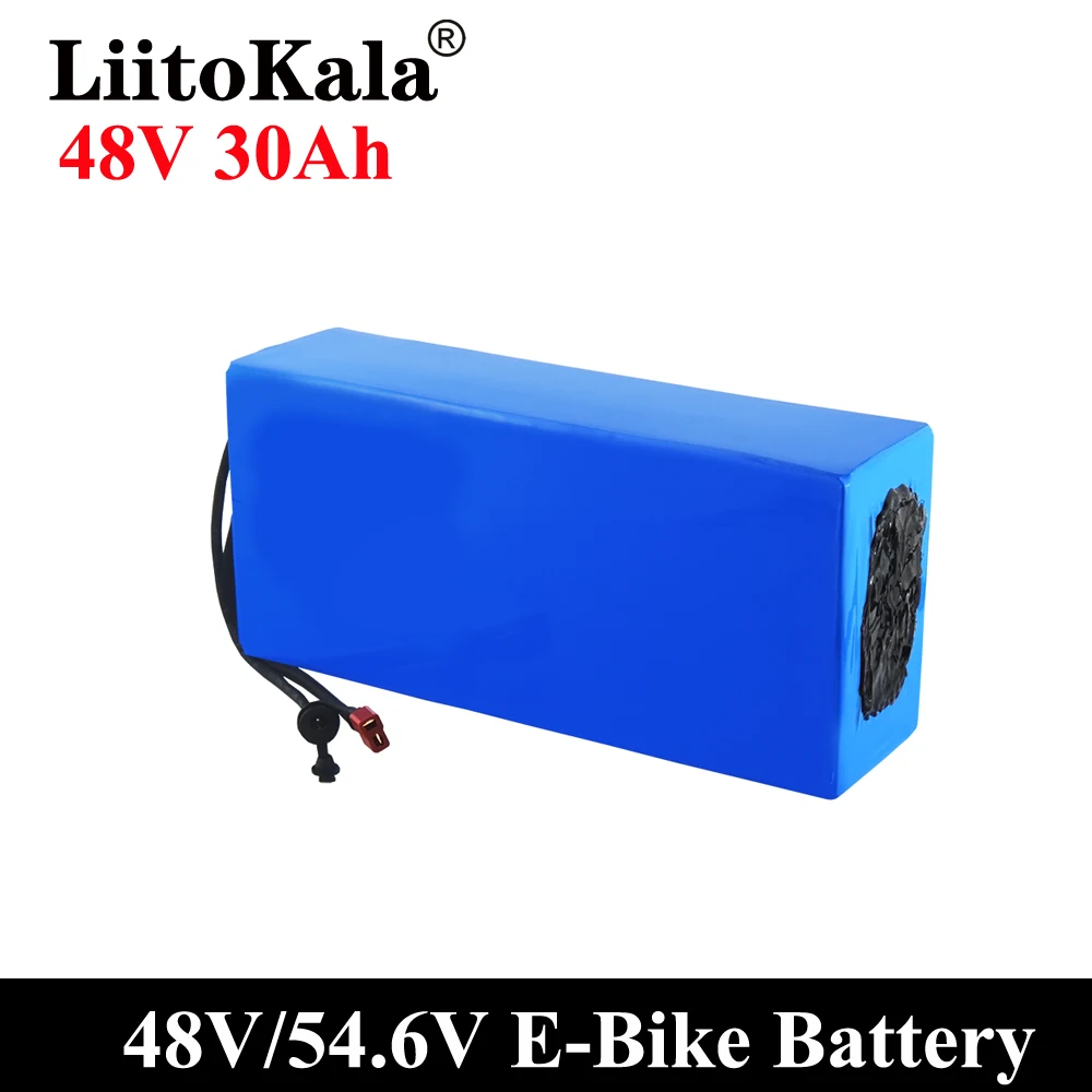 

Аккумулятор для электровелосипеда LiitoKala 18650, 48 В, 20 А · ч, 30 А · ч, 15 А · ч, 12 А · ч, 25 А · ч, литиевая батарея 48 В, 18650 с разъемом BMS T, 30 А