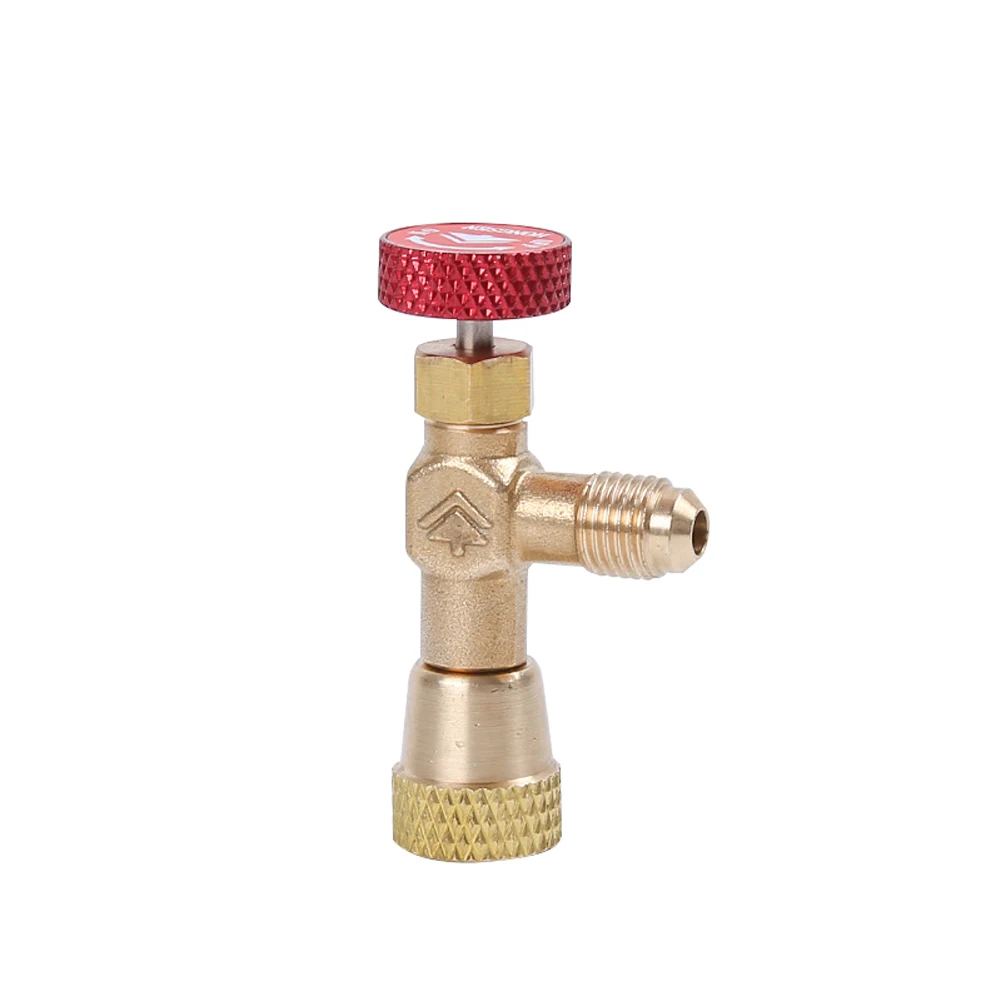 

Vavels Safety Replacement Durable Knob Tool Refrigerant Charging Hose Flow Control Connector Copper Alloy For R404A R407C