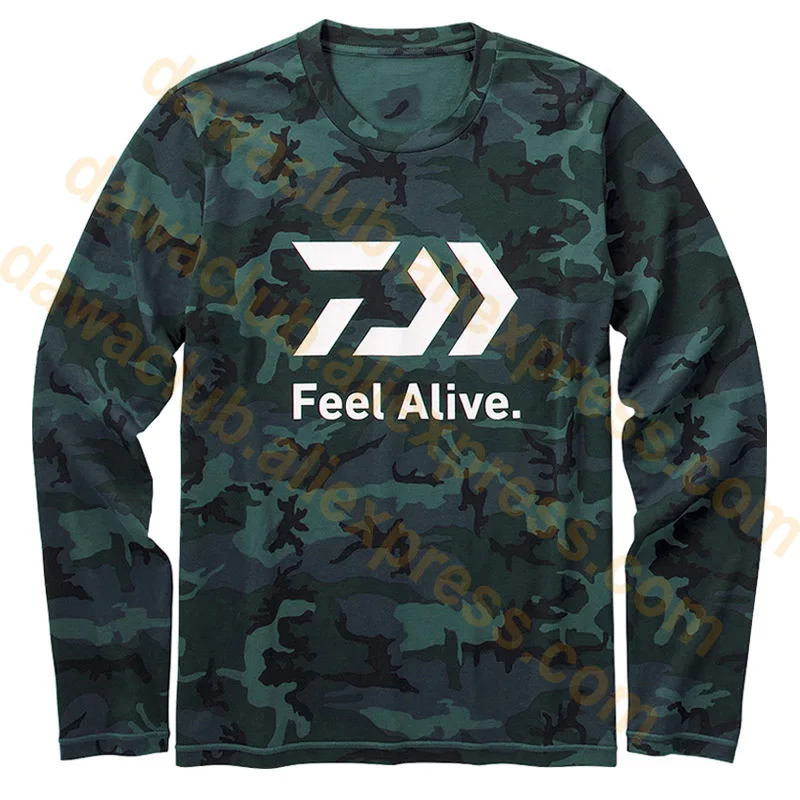 

2021 New DAIWA Fishing Clothing Quick-Drying Anti-UV Shirts Sports Clothes Fashion Long Sleeve Fishing T-shirt Fishing Jersey