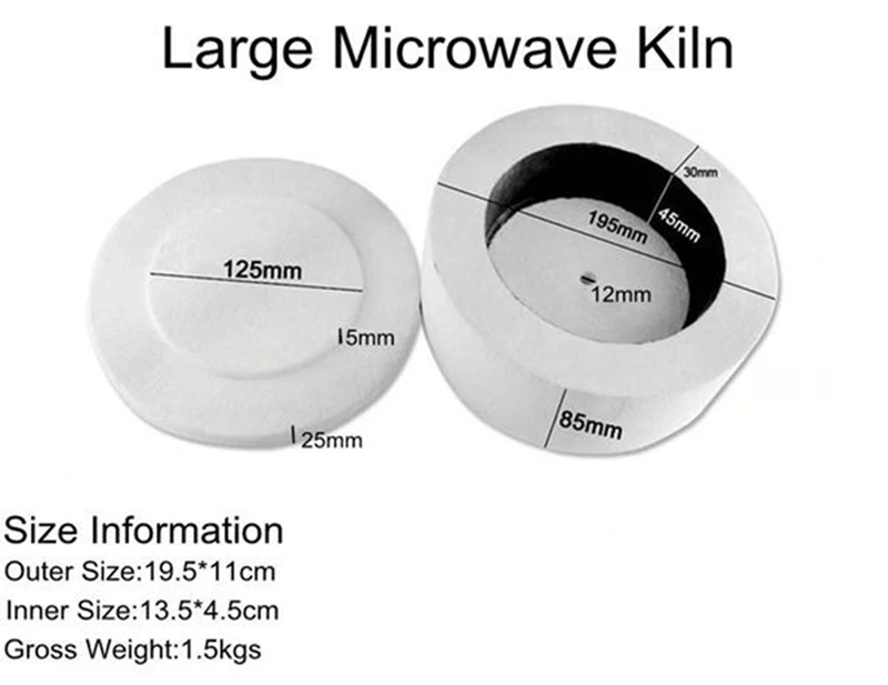 Large microwave kiln Arts crafts sewing DIY jewelry manual making large microwave kiln set fusing glass kilns for ceramic accessories tools supplies - Цвет: Large microwave kiln