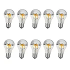 A19 Глобус Светодиодный светильник 8W 2700K затемнения светодиодный светильник лампочка Топ серебряное зеркало E26 E27 база Эдисон светодиодный лампы для украшения дома светильник Инж