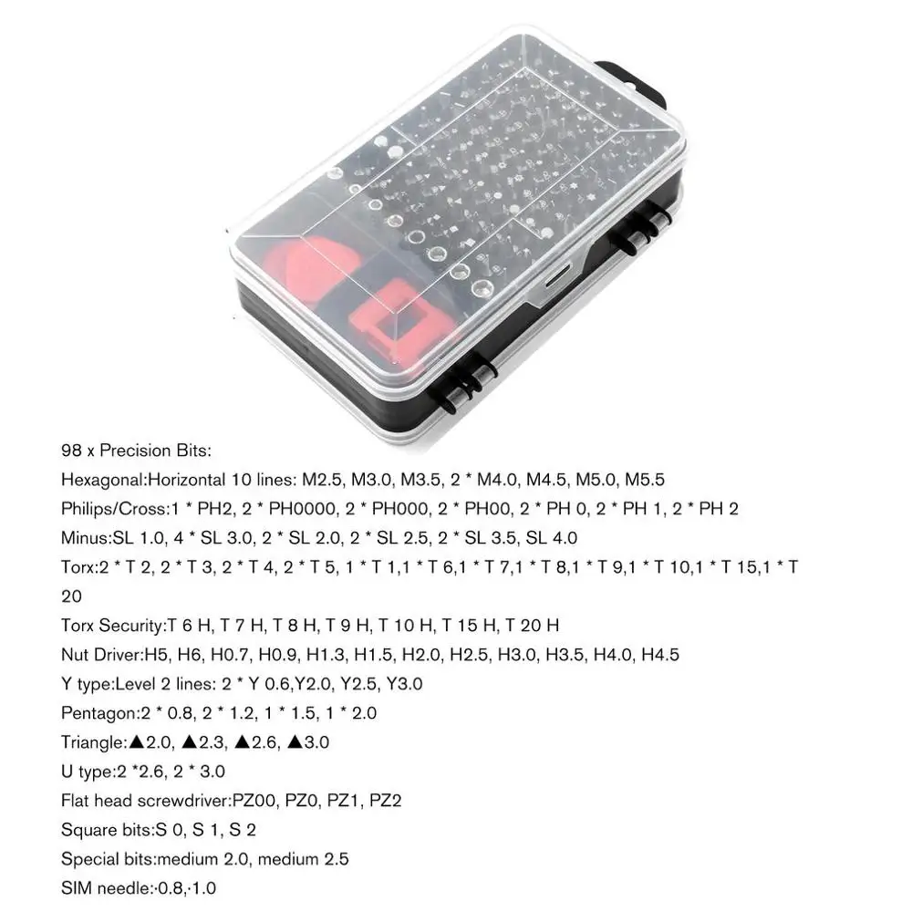 

110 In 1 Precision Screwdriver Kit Accessory Set for iPhone Laptop PC Watch Steel Mini DIY Hand Work Repair Tools