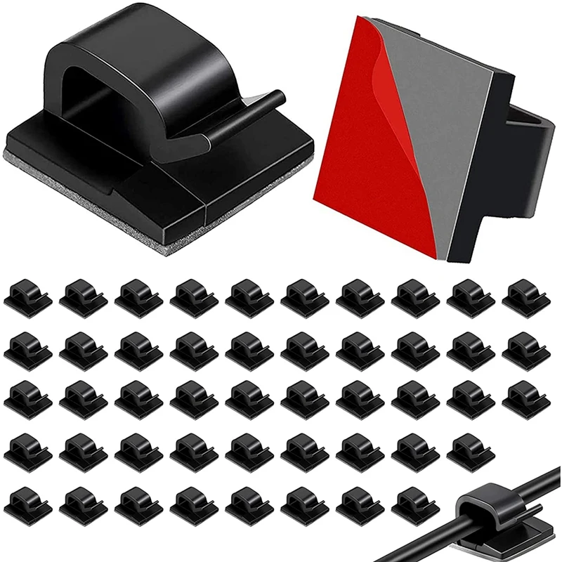 

50 шт. ремешки для кабелей с лентами, зажимы для проводов, органайзер для проводов, держатель для шнура, управление проводами для автомобиля, ...