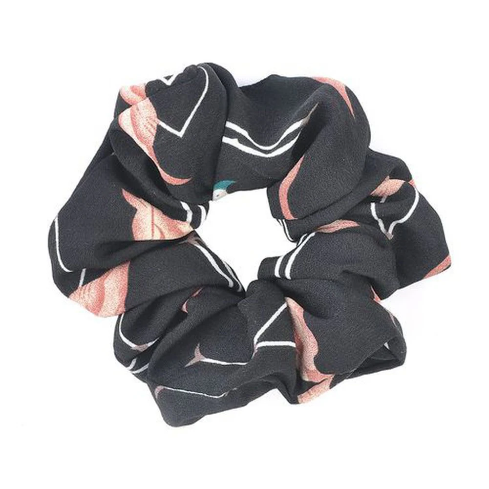 

Fashion WomenFlamingo Printed Elastic Hair Rope Ring Ponytail Holder Headwear