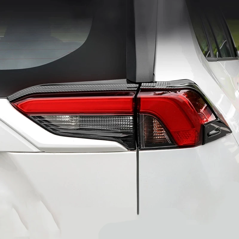 Cubierta de luz trasera para coche, embellecedor de Marco trasero para Toyota Rav4, RAV 4, XA50, 2019, 2020, 2021, ABS, 4 Uds.