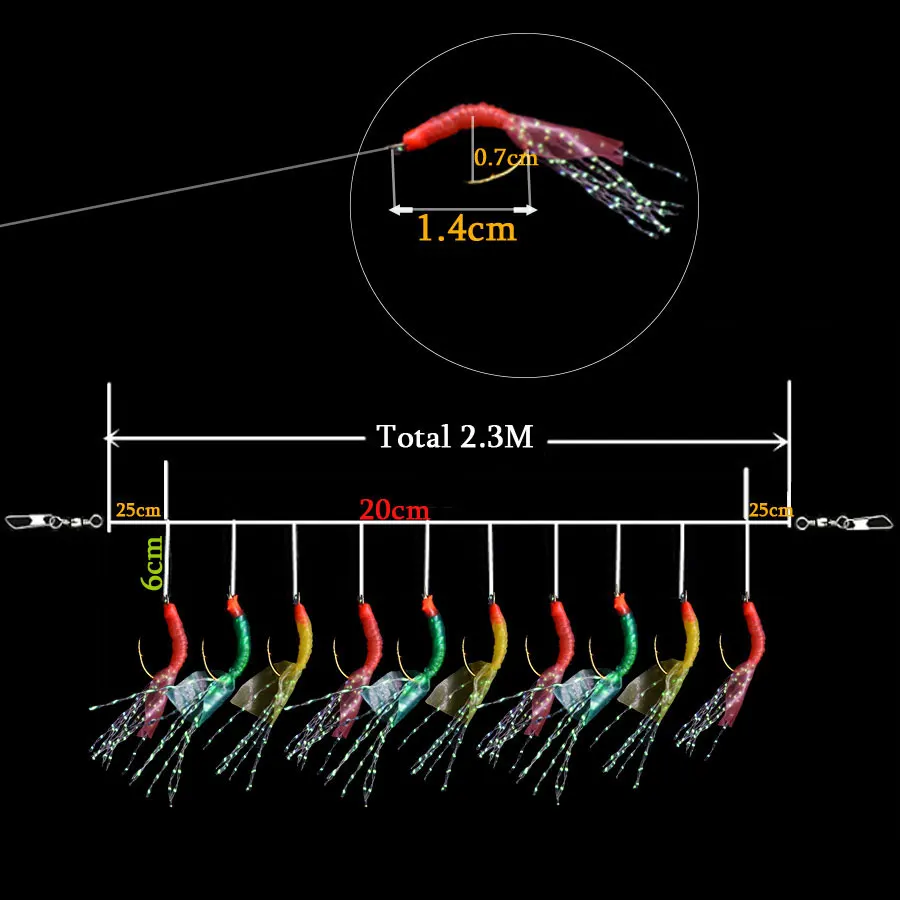 Набор рыболовных крючков 10 3 цвета|Рыболовные крючки| |
