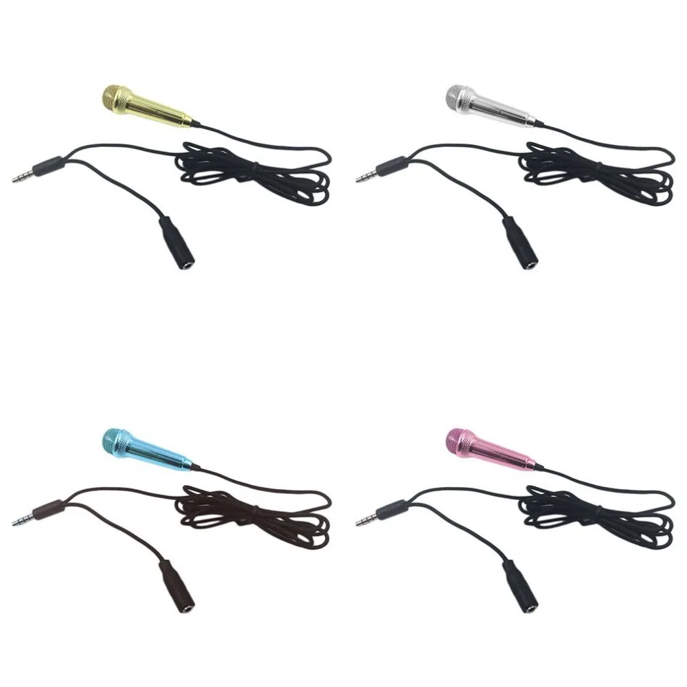 

Portable Aluminum Alloy Mini 3.5mm Wired Microphone for Mobile Phone Tablet PC Laptop Speech Sing Karaoke For IPhone