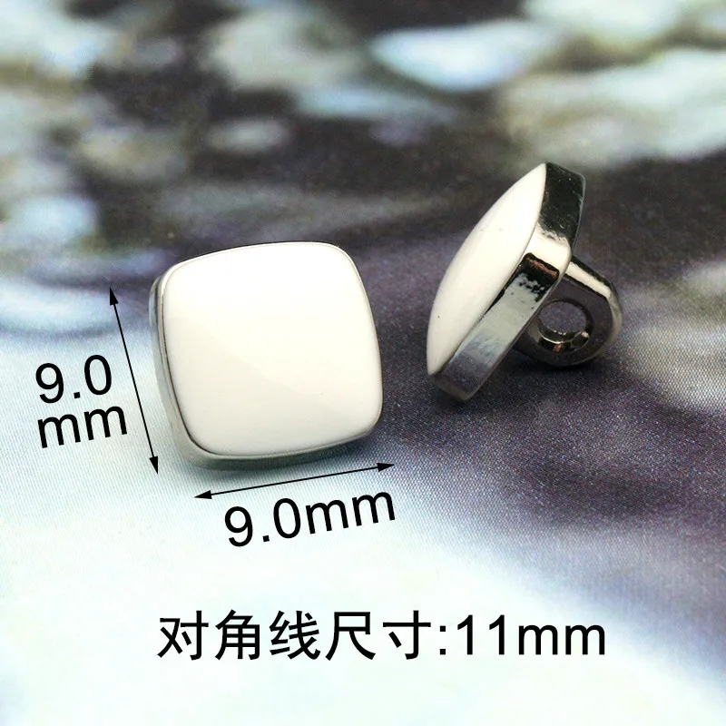 11 мм кнопки для одежды женская рубашка квадратная кнопка металлическая черно
