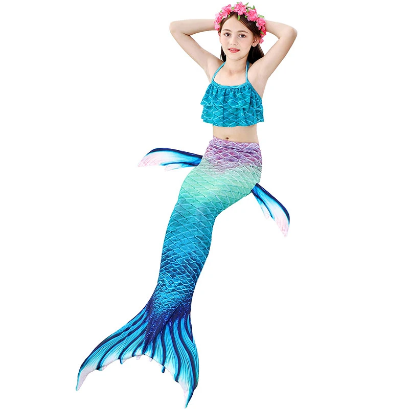 Женский костюм русалки для девочек купальный косплевечерние вечеринки в честь