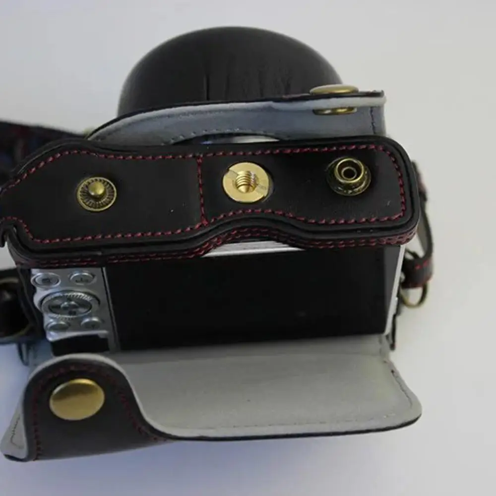 

Anti-Scratch PU Leather Camera Bag Protective Cover Case with Shoulder Strap for Nikon 1 J5 Camera 10-30mm Lens Accessories