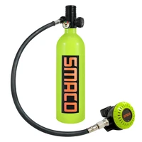 1L Scuba Oxygen Cylinder Air Tank with 360 Degree Rotation Hose Scuba Regulator Diving Respirator Snorkeling Breathing Equipment