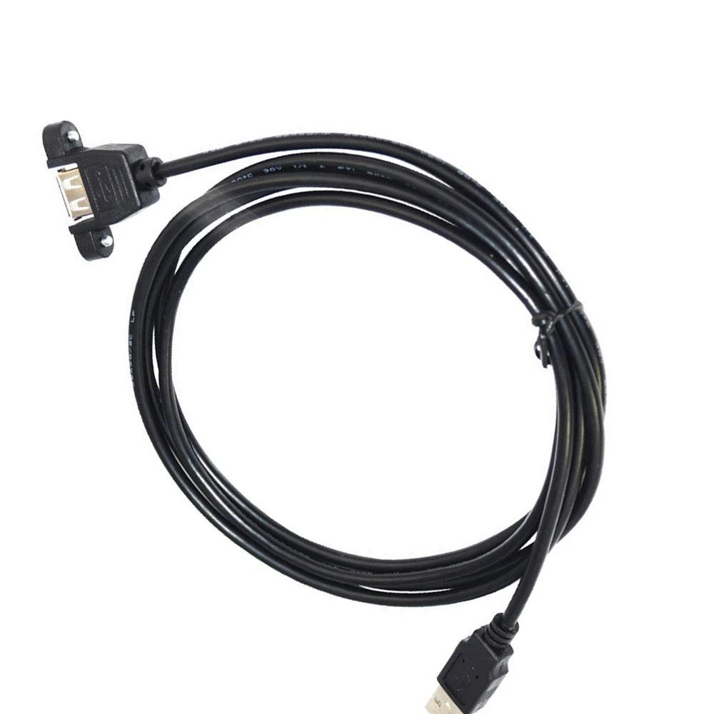 

0.6m USB 2.0 A female socket panel mount to USB A male plug extension cable
