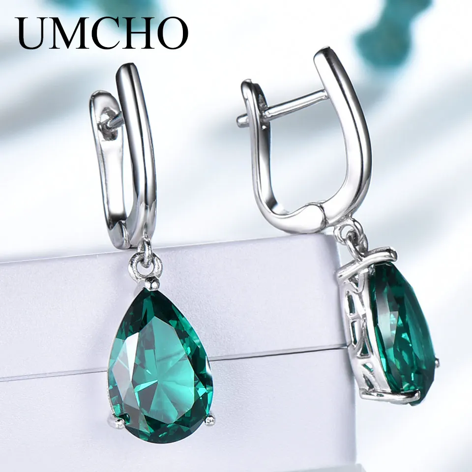 Серьги клипсы женские из серебра 925 пробы с зеленым изумрудом|Серьги-клипсы| |