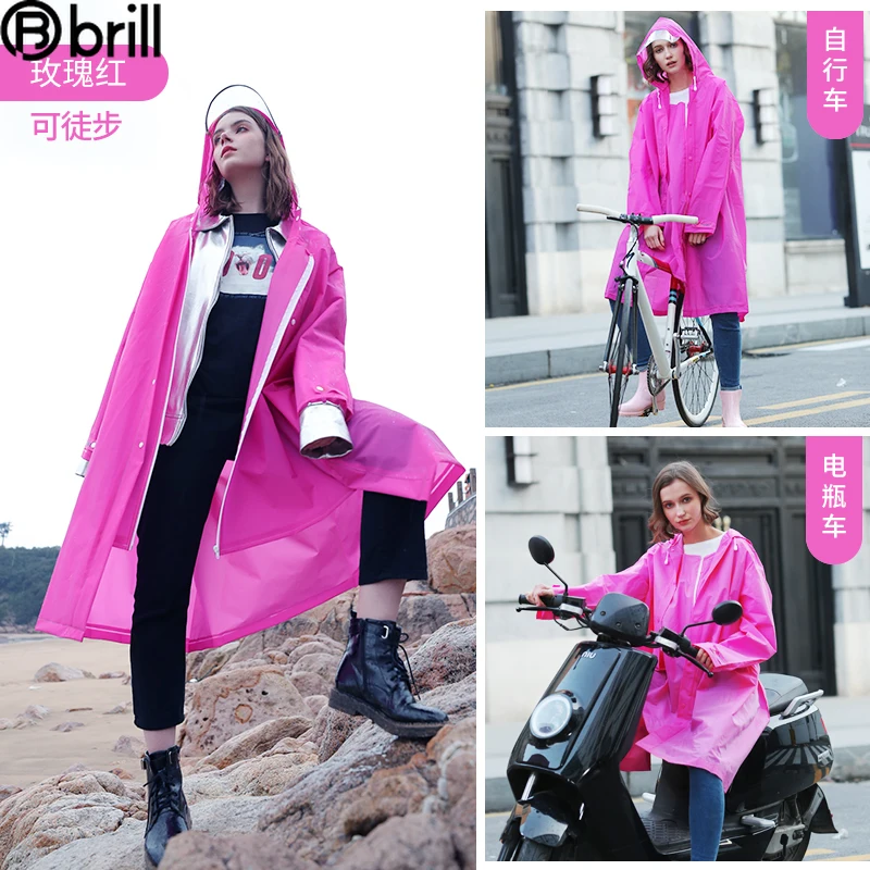 

Waterproof Nylon Jacket Raincoat Women Plastic Long Overall Ladies Hooded Raincoat Chubasquero Mujer Poncho Hombre Rain Gear 50