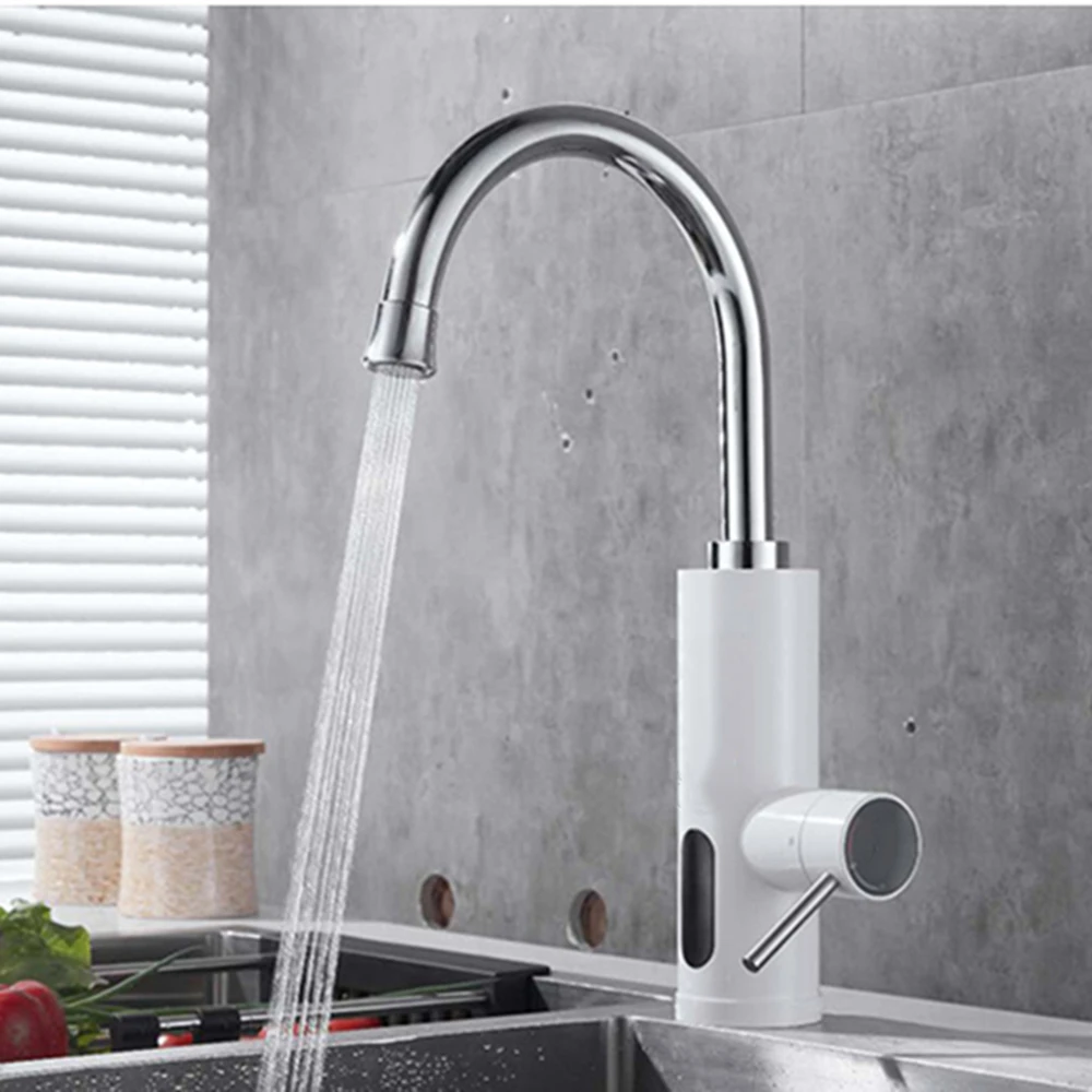 Проточный смеситель из нержавеющей стали SUS304 для кухонной раковины белый